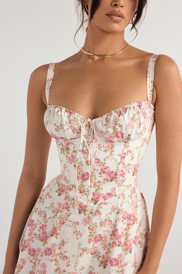 🔥CARMEN PRINT BUSTIER SUNDRESS