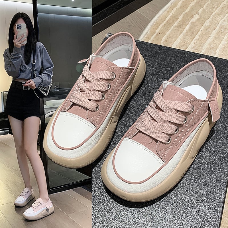 Platform white shoes