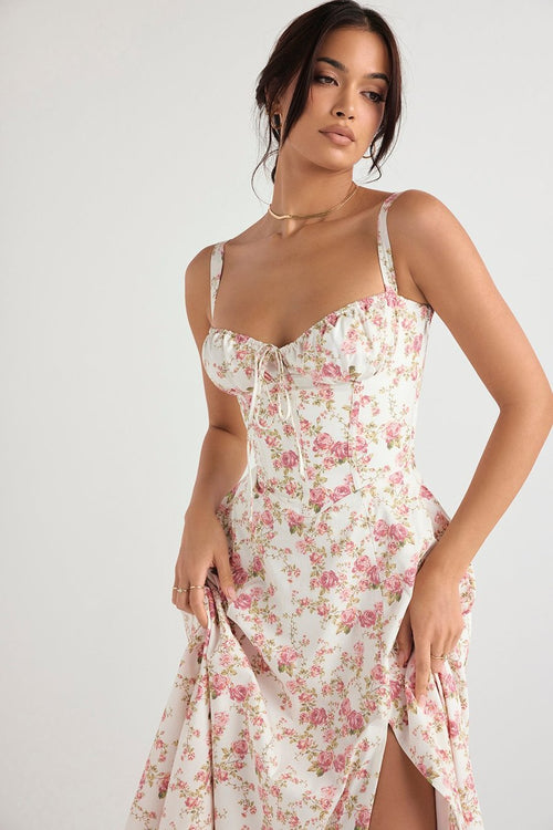 🔥CARMEN PRINT BUSTIER SUNDRESS