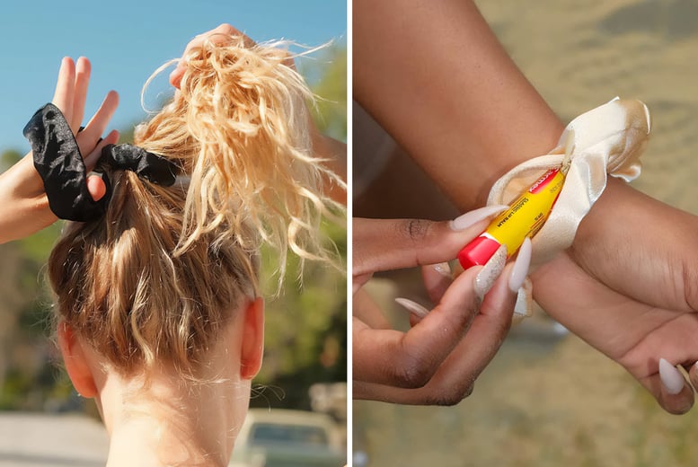 🔥Summer Hot Sale Promotion-49% OFF🎀-Velvet hidden secret pocket scrunchie with zipper