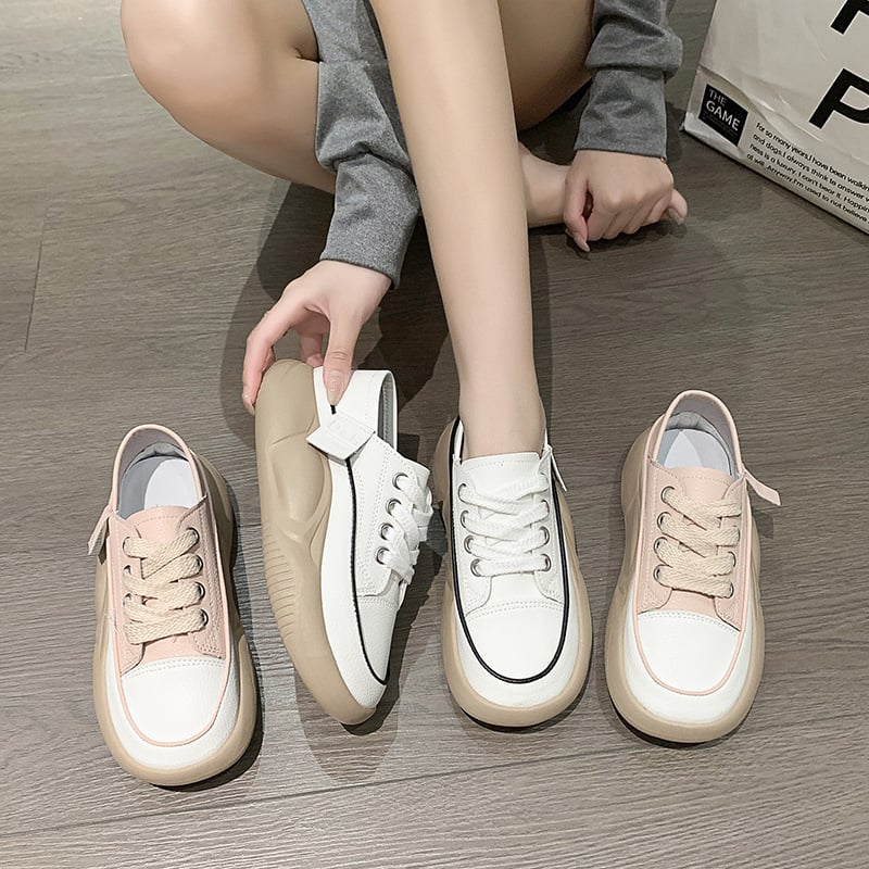 Platform white shoes
