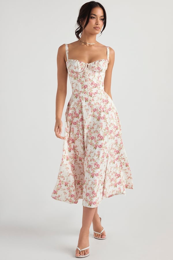 🔥CARMEN PRINT BUSTIER SUNDRESS