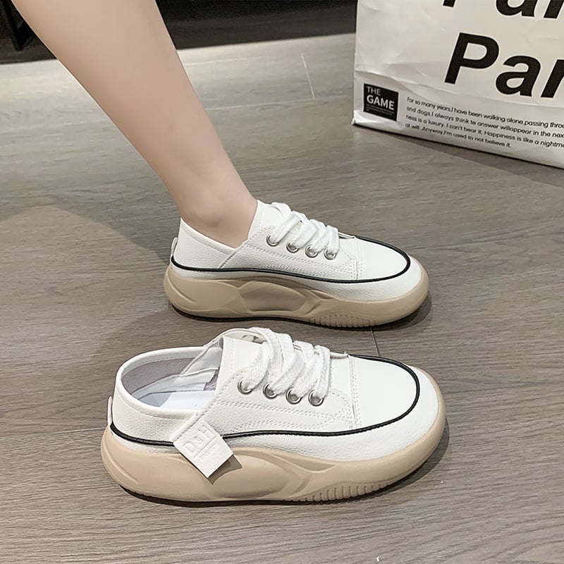 Platform white shoes