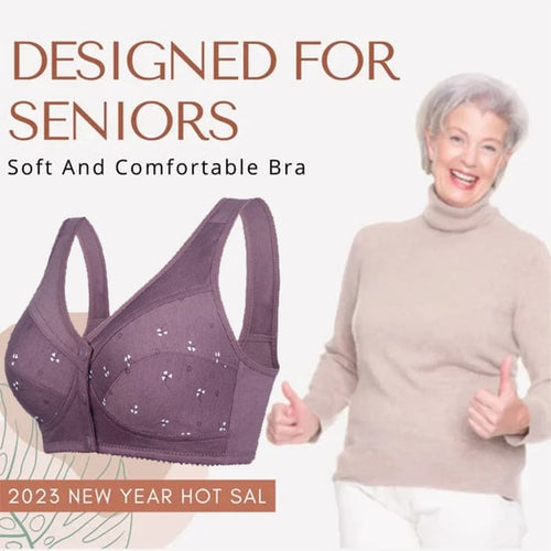🌹Design for Senior Front Closure Cotton Bra🎀