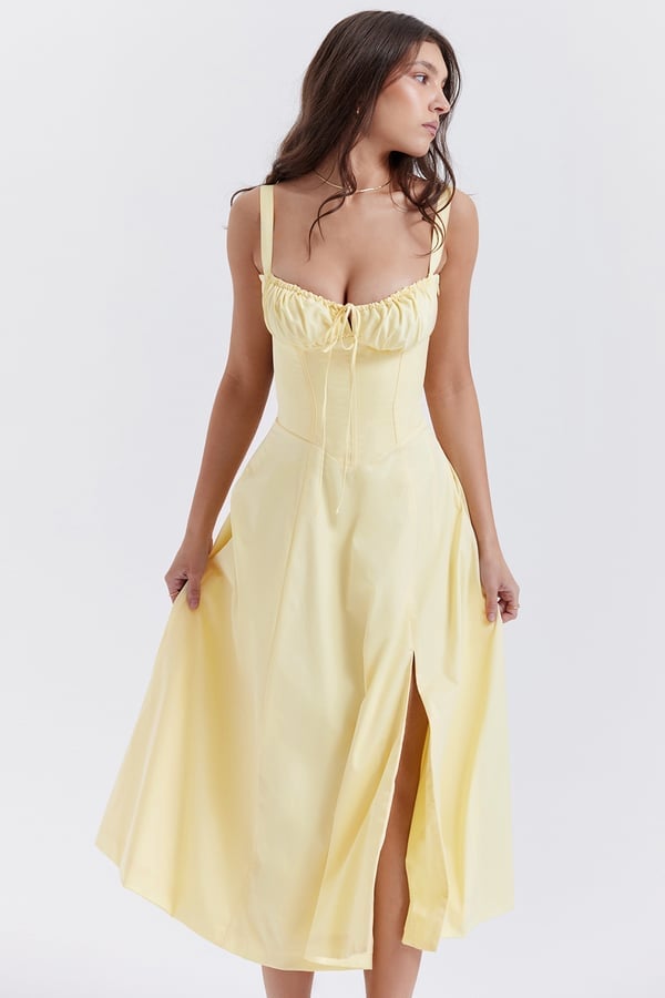 🔥CARMEN PRINT BUSTIER SUNDRESS