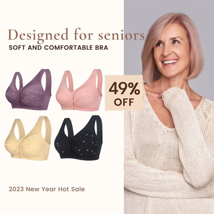 🌹Design for Senior Front Closure Cotton Bra🎀