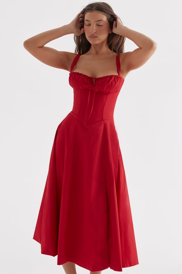 🔥CARMEN PRINT BUSTIER SUNDRESS