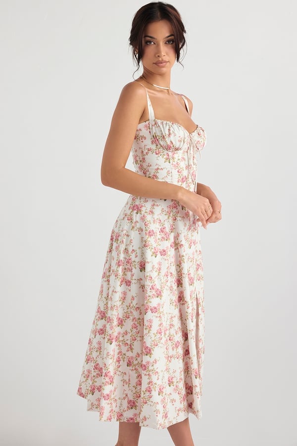 🔥CARMEN PRINT BUSTIER SUNDRESS
