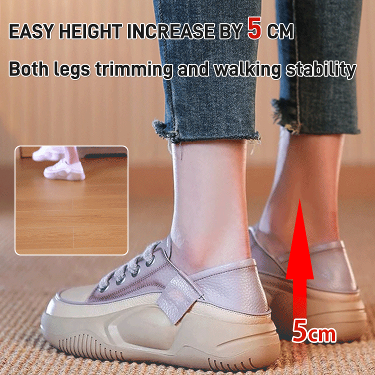 Platform white shoes