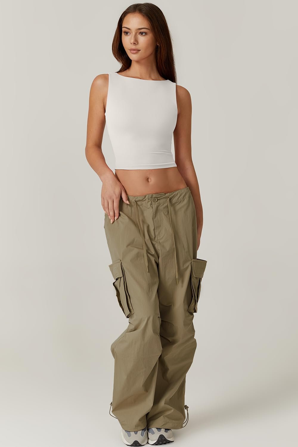 Sexy Open Back Sleeveless Crop Tank High Neck Slim Fit Cropped Tee Shirt Y2k
