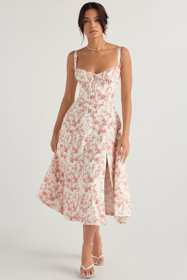 🔥CARMEN PRINT BUSTIER SUNDRESS