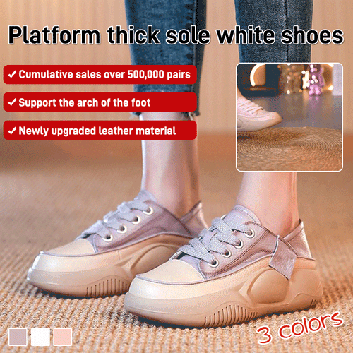 Platform white shoes